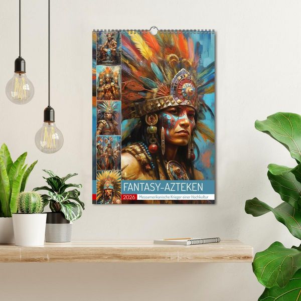 Produktbild: Fantasy-Azteken. Mesoamerikanische Krieger einer Hochkultur (Wandkalender 2026 DIN A3 hoch), CALVENDO Monatskalender