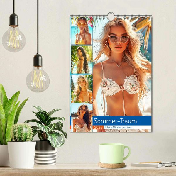 Produktbild: Sommer-Traum. Sch&ouml;ne M&auml;dchen am Meer (Wandkalender 2026 DIN A4 hoch), CALVENDO Monatskalender