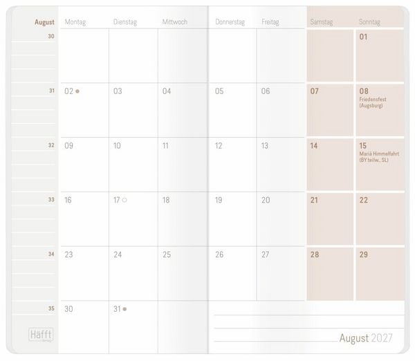 Produktbild: Monatskalender Square slim 26/27 sort.(3)