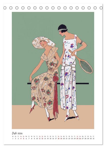 Produktbild: Paris Fashion Art d&eacute;co (Tischkalender 2026 DIN A5 hoch), CALVENDO Monatskalender