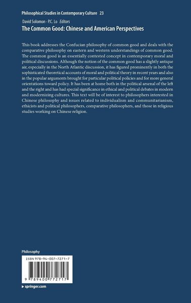 Produktbild: The Common Good: Chinese and American Perspectives