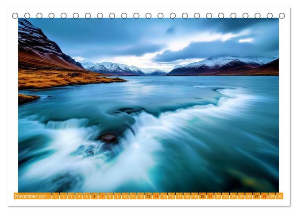 Produktbild: Langzeitbelichtung im hohen Norden (Tischkalender 2027 DIN A5 quer), CALVENDO Monatskalender