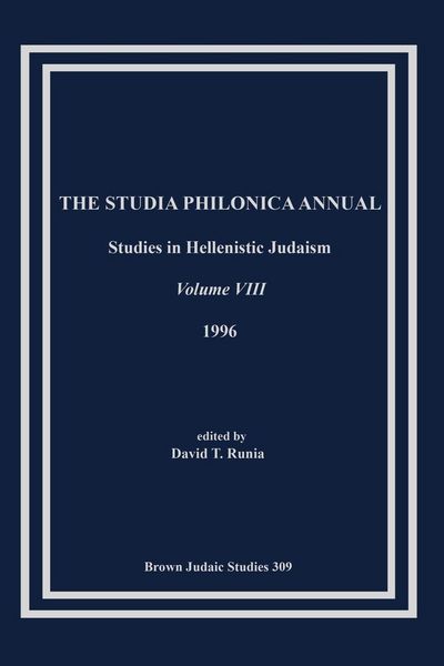 Produktbild: The Studia Philonica Annual VIII, 1996