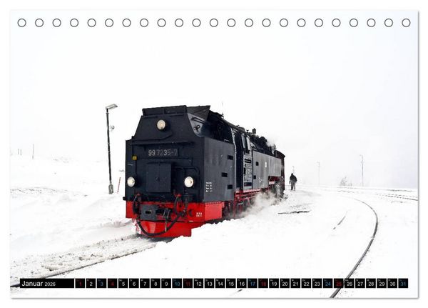 Produktbild: Dampf am Brocken - Die Harzquerbahn (Tischkalender 2026 DIN A5 quer), CALVENDO Monatskalender
