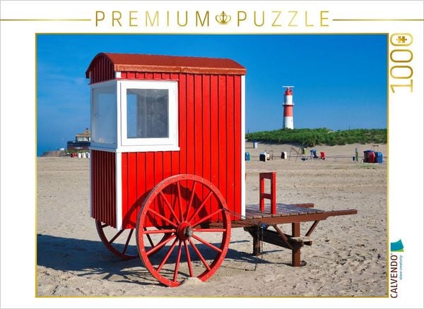 Produktbild: CALVENDO Puzzle Borkum Rot-Wei&szlig; | 1000 Teile Lege-Gr&ouml;&szlig;e 64x48cm Foto-Puzzle f&uuml;r gl&uuml;ckliche Stunden