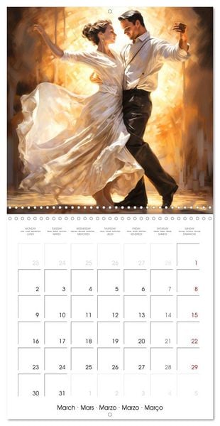 Produktbild: Danse passion (Calendrier mural carr&eacute; 2026 30x30 cm) Calendrier double avec une page pour vos prises de notes
