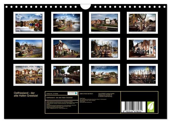 Produktbild: Ostfriesland - der alte Hafen Greetsiel (Wandkalender 2026 DIN A4 quer), CALVENDO Monatskalender