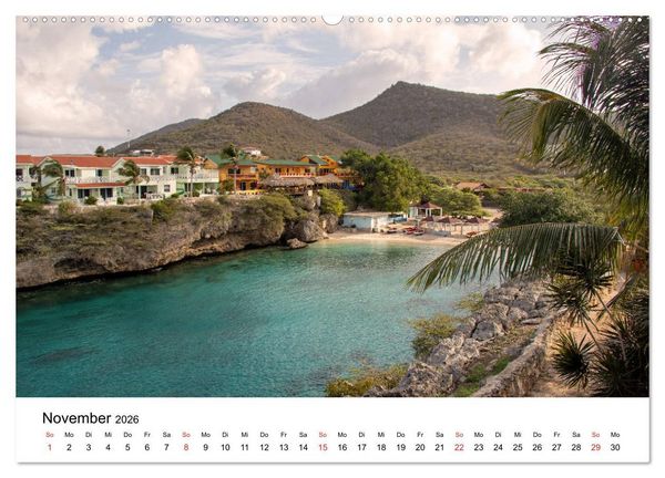 Produktbild: Curacao, die facettenreiche Karibikinsel (hochwertiger Premium Wandkalender 2026 DIN A2 quer), Kunstdruck in Hochglanz