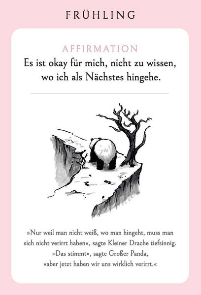 Produktbild: Gro&szlig;er Panda und Kleiner Drache Affirmationskarten