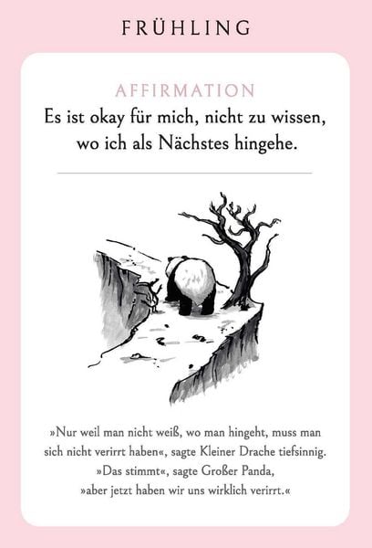 Produktbild: Gro&szlig;er Panda und Kleiner Drache Affirmationskarten