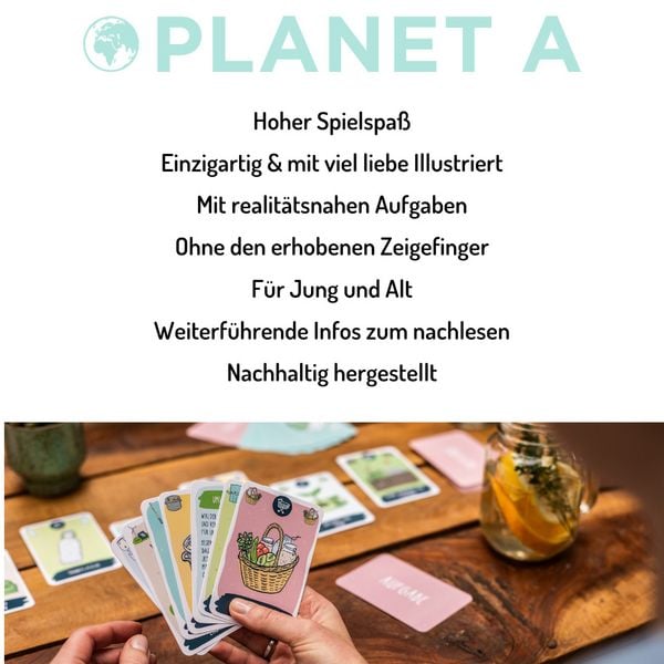 Produktbild: DENKRIESEN - Planet A - "Das nachhaltige Kartenspiel"