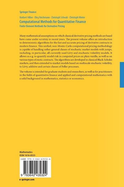 Produktbild: Computational Methods for Quantitative Finance