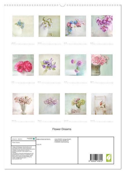Produktbild: Flower Dreams (hochwertiger Premium Wandkalender 2026 DIN A2 hoch), Kunstdruck in Hochglanz