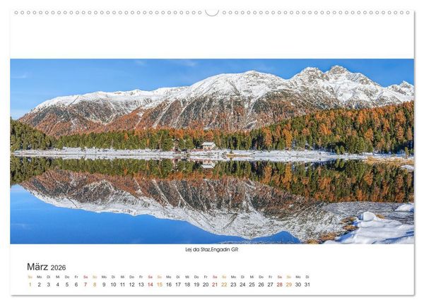 Produktbild: Bergseen Schweiz von Urs M&uuml;hlich (Wandkalender 2026 DIN A2 quer), CALVENDO Monatskalender