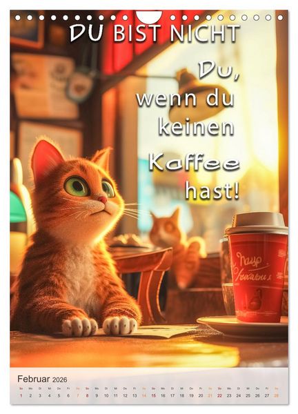 Produktbild: Kaffee-Katzen (Wandkalender 2026 DIN A4 hoch), CALVENDO Monatskalender