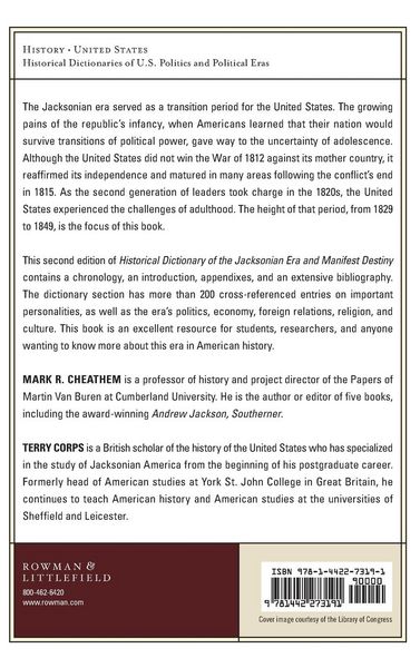 Produktbild: Historical Dictionary of the Jacksonian Era and Manifest Destiny