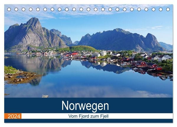 Norwegen 2024 - vom Fjord zum Fjell (Tischkalender 2024 DIN A5 quer), CALVENDO Monatskalender