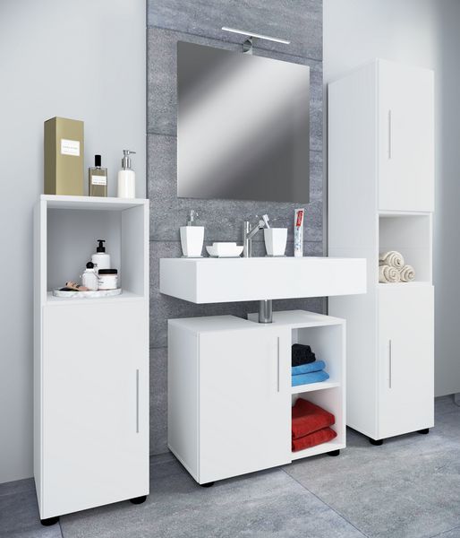 Produktbild: 4-tlg. Badm&ouml;bel Set Komplett Badschrank Flandu Ill