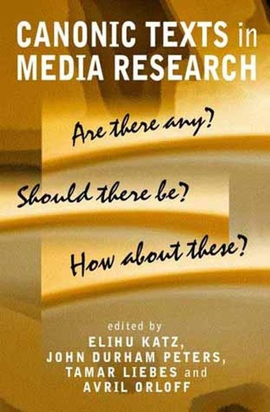Produktbild: Canonic Texts in Media Research