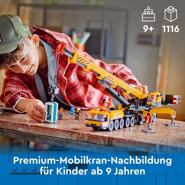 Produktbild: LEGO City Mobiler Baukran, kreatives Bauspielzeug für Kinder 60409