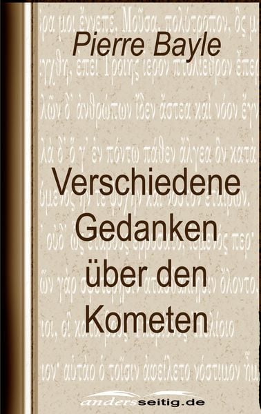 Produktbild: Verschiedene Gedanken &uuml;ber den Kometen