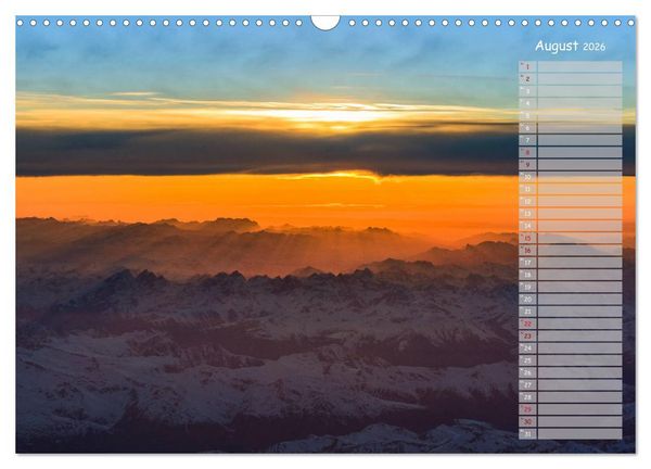Produktbild: Colours of Flight - Stimmungen &uuml;ber den Wolken (Wandkalender 2026 DIN A3 quer), CALVENDO Monatskalender