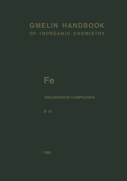 Produktbild: Fe Organoiron Compounds Part B13