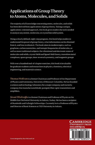 Produktbild: Applications of Group Theory to Atoms, Molecules, and Solids