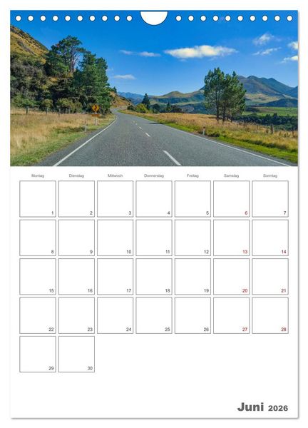 Produktbild: Neuseeland &ndash; Unterwegs auf Traumstra&szlig;en der S&uuml;dinsel (Wandkalender 2026 DIN A4 hoch), CALVENDO Monatskalender