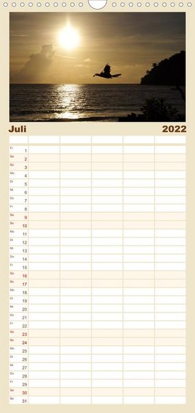 Produktbild: Familienplaner Farben am Meer (Wandkalender 2022 , 21 cm x 45 cm, hoch)