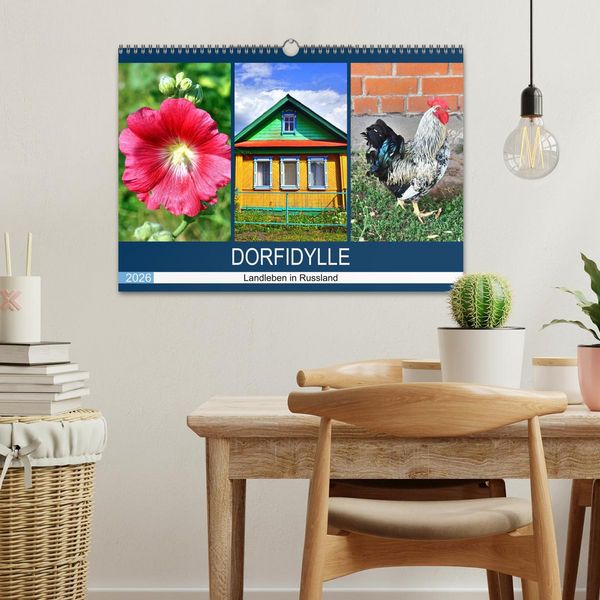 Produktbild: Dorfidylle - Landleben in Russland (Wandkalender 2026 DIN A3 quer), CALVENDO Monatskalender