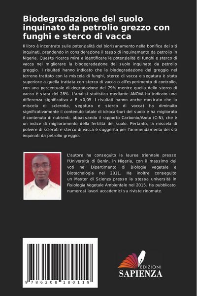 Produktbild: Biodegradazione del suolo inquinato da petrolio grezzo con funghi e sterco di vacca