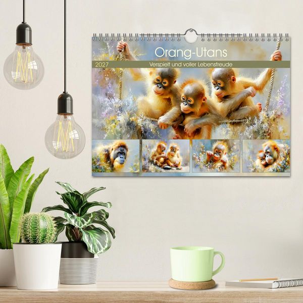 Produktbild: Orang-Utans. Verspielt und voller Lebensfreude (Wandkalender 2027 DIN A4 quer), CALVENDO Monatskalender