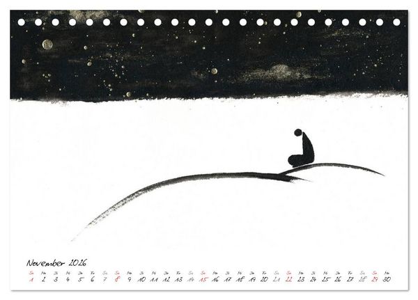 Produktbild: Asiatische Tuschmalerei (Tischkalender 2026 DIN A5 quer), CALVENDO Monatskalender