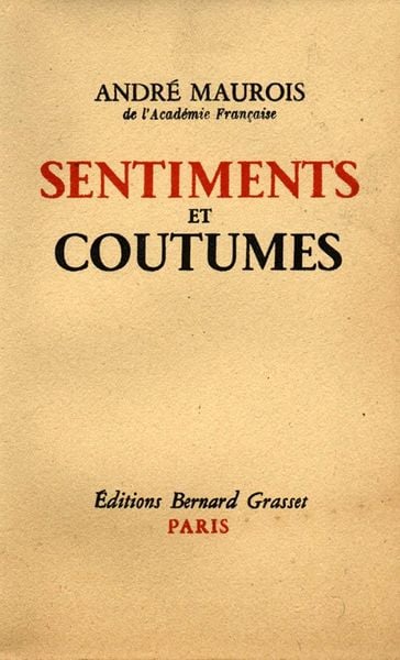Produktbild: Sentiments et coutumes