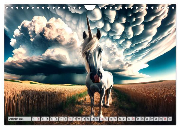 Produktbild: Mystische Einh&ouml;rner - Jahreszeiten im Einhornland (Wandkalender 2026 DIN A4 quer), CALVENDO Monatskalender