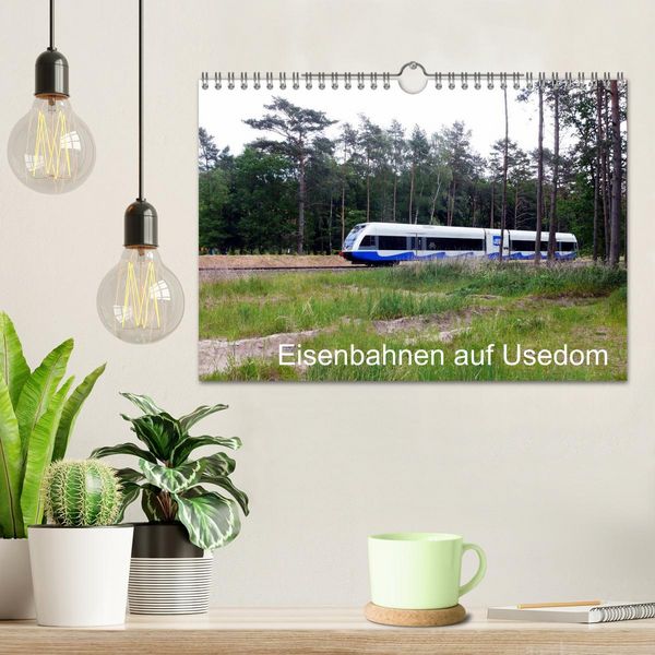 Produktbild: Eisenbahnen auf Usedom (Wandkalender 2026 DIN A4 quer), CALVENDO Monatskalender