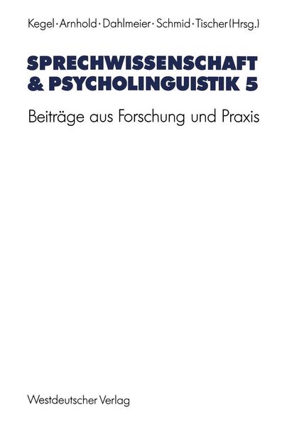 Produktbild: Sprechwissenschaft & Psycholinguistik 5