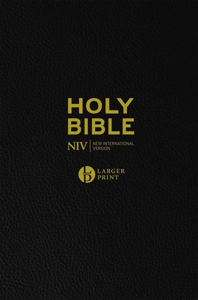 Produktbild: NIV Larger Print Black Leather Bible
