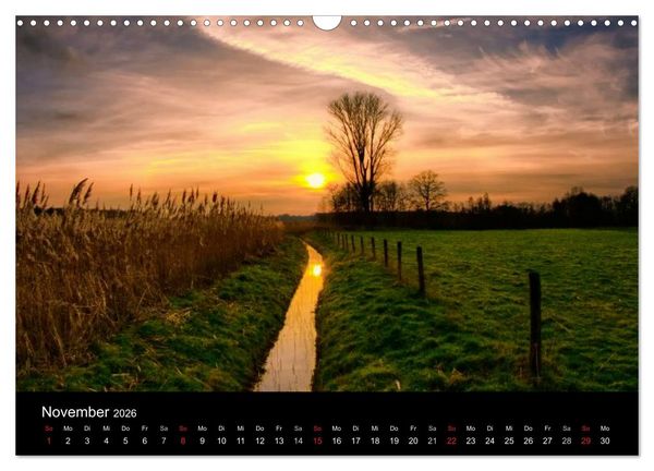 Produktbild: Die Farben des Niederrheins (Wandkalender 2026 DIN A3 quer), CALVENDO Monatskalender