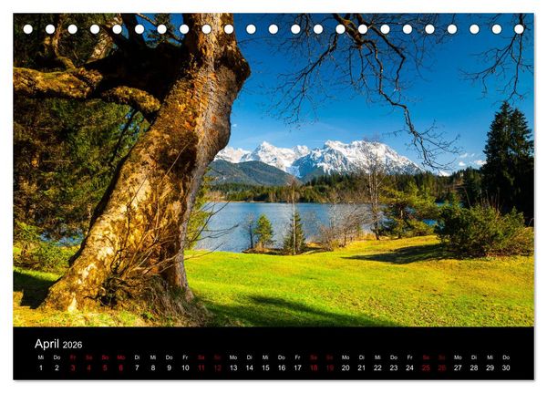 Produktbild: Bayerische Landschaften (Tischkalender 2026 DIN A5 quer), CALVENDO Monatskalender