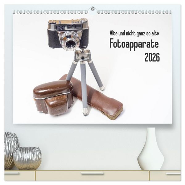 Produktbild: Alte und nicht ganz so alte Fotoapparate (hochwertiger Premium Wandkalender 2026 DIN A2 quer), Kunstdruck in Hochglanz