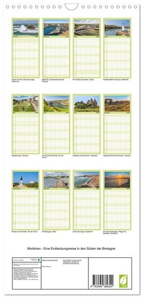 Produktbild: Familienplaner 2027 - Morbihan - Eine Entdeckungsreise in den S&uuml;den der Bretagne mit 5 Spalten (Wandkalender, 21 x 45 cm) CALVENDO