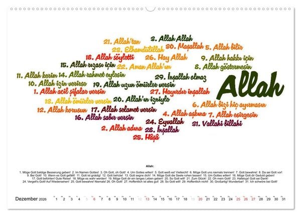 Produktbild: Smalltalk Sprachkalender T&uuml;rkisch-Deutsch (hochwertiger Premium Wandkalender 2026 DIN A2 quer), Kunstdruck in Hochglanz