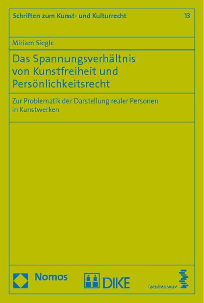 Produktbild: Das Spannungsverh&auml;ltnis von Kunstfreiheit und Pers&ouml;nlichkeitsrecht