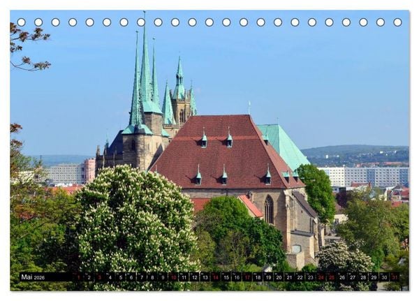 Produktbild: Willkommen in ERFURT (Tischkalender 2026 DIN A5 quer), CALVENDO Monatskalender