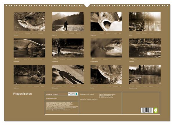 Produktbild: Fliegenfischen (Wandkalender 2026 DIN A2 quer), CALVENDO Monatskalender