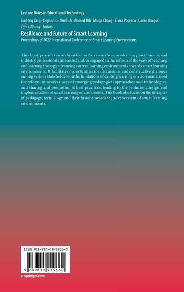 Produktbild: Resilience and Future of Smart Learning
