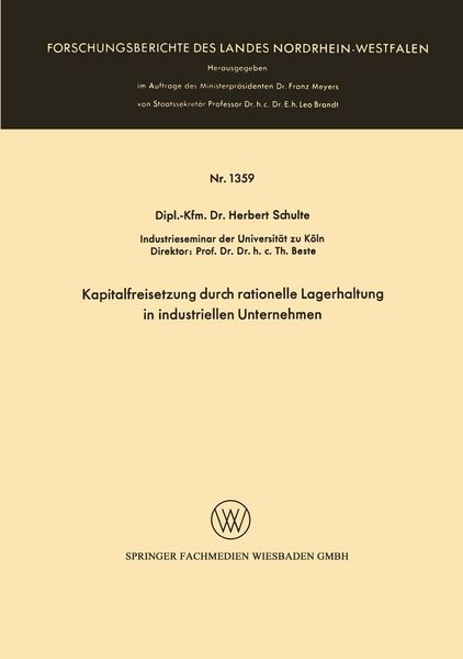 Produktbild: Kapitalfreisetzung durch rationelle Lagerhaltung in industriellen Unternehmen