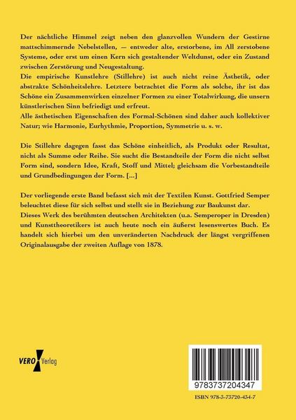 Produktbild: Der Stil in den technischen und tektonischen K&uuml;nsten oder praktische &Auml;sthetik